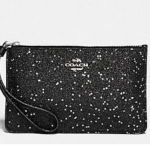 Coach Black Glitter Wristlet.  Never used NWT!
